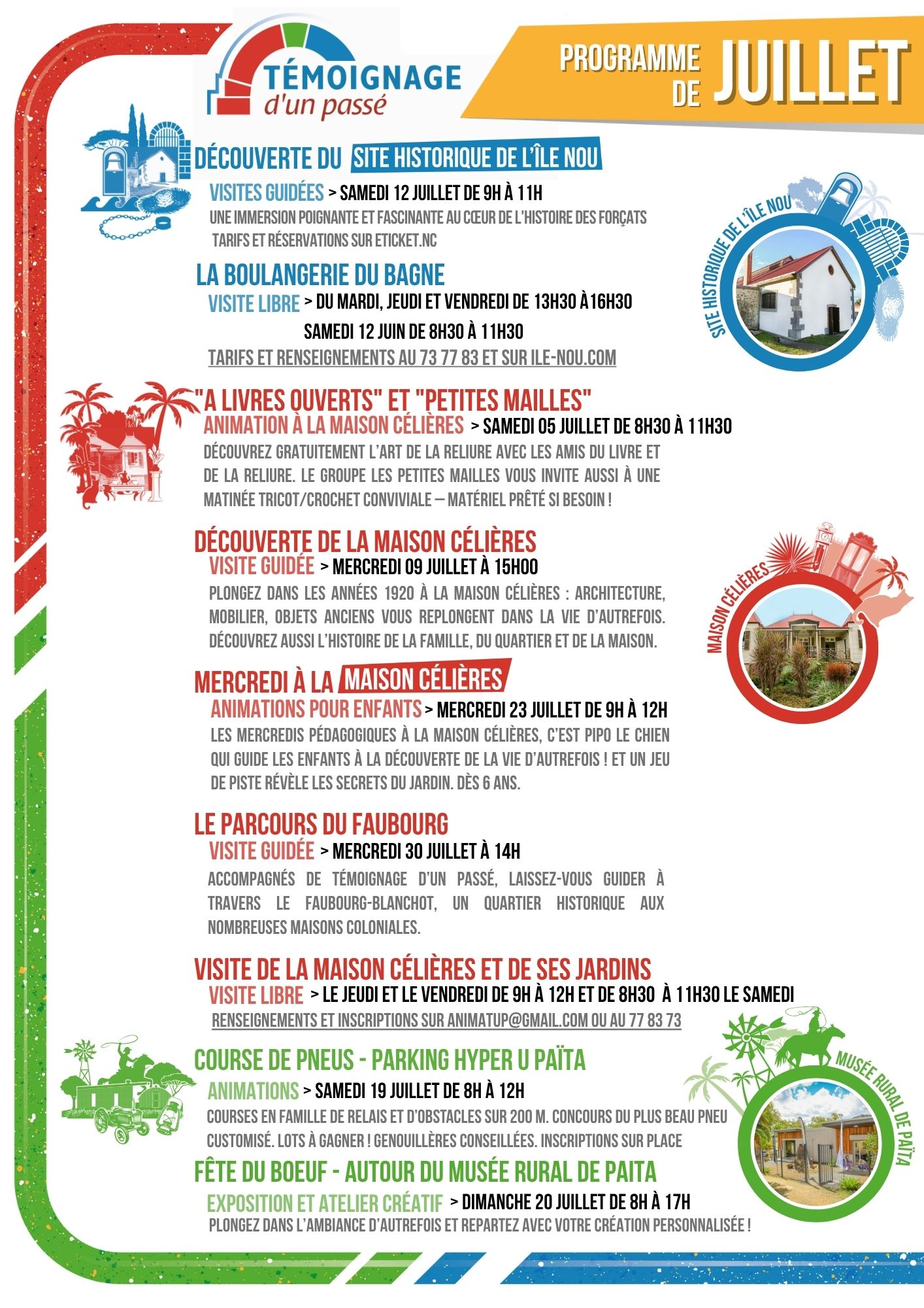 Programme de mois de juillet