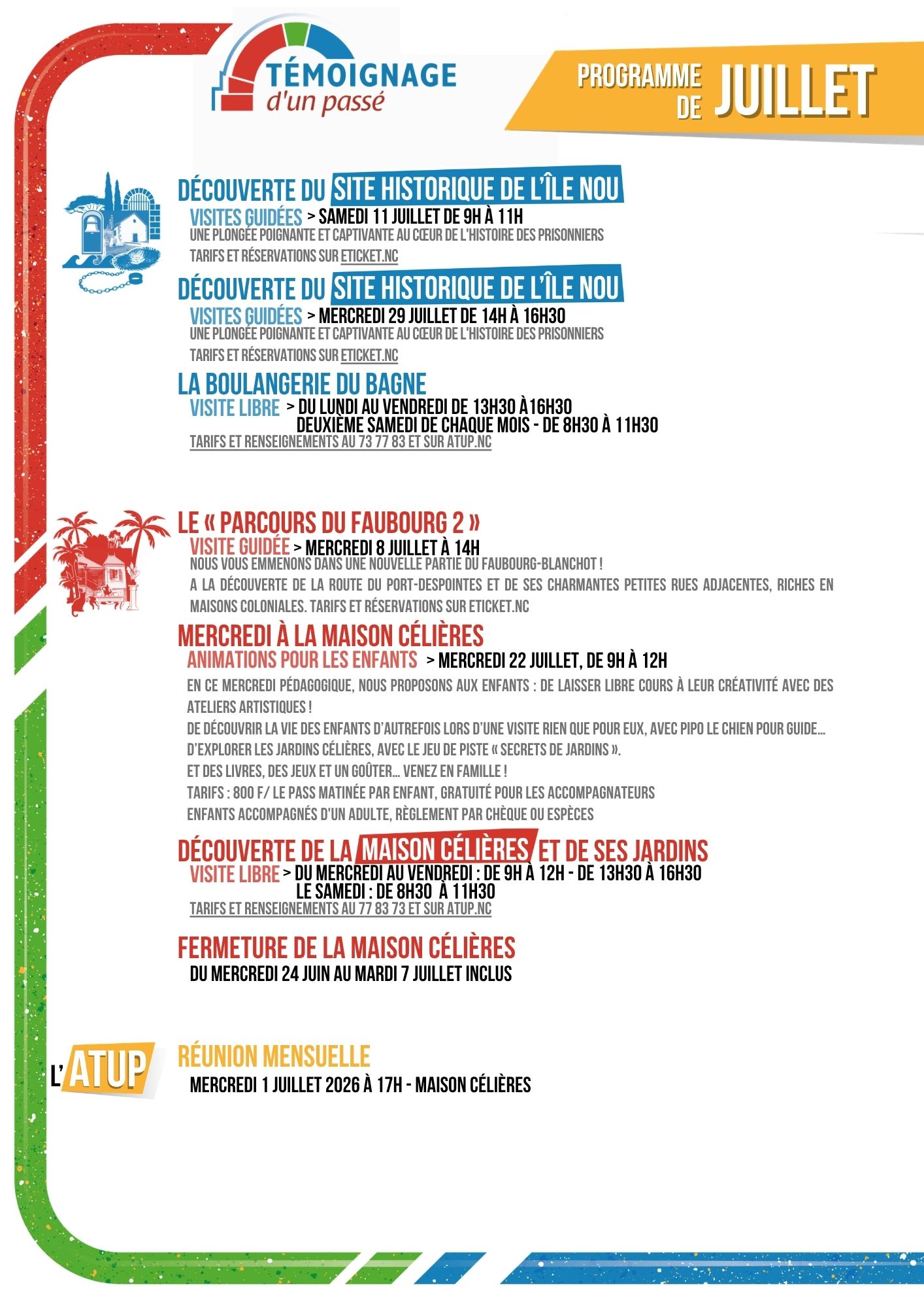 Programme ATUP Juillet