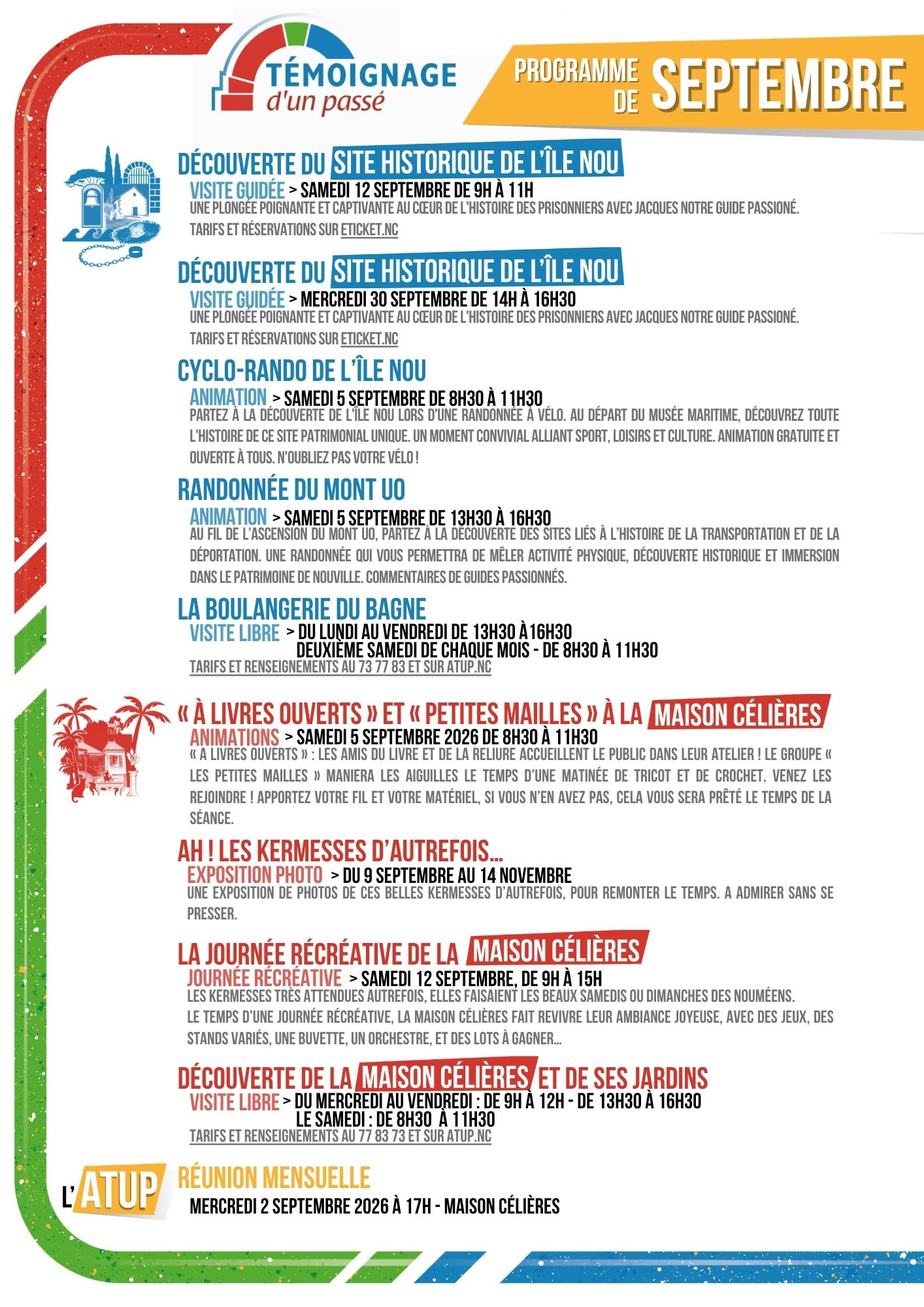 Programme ATUP septembre